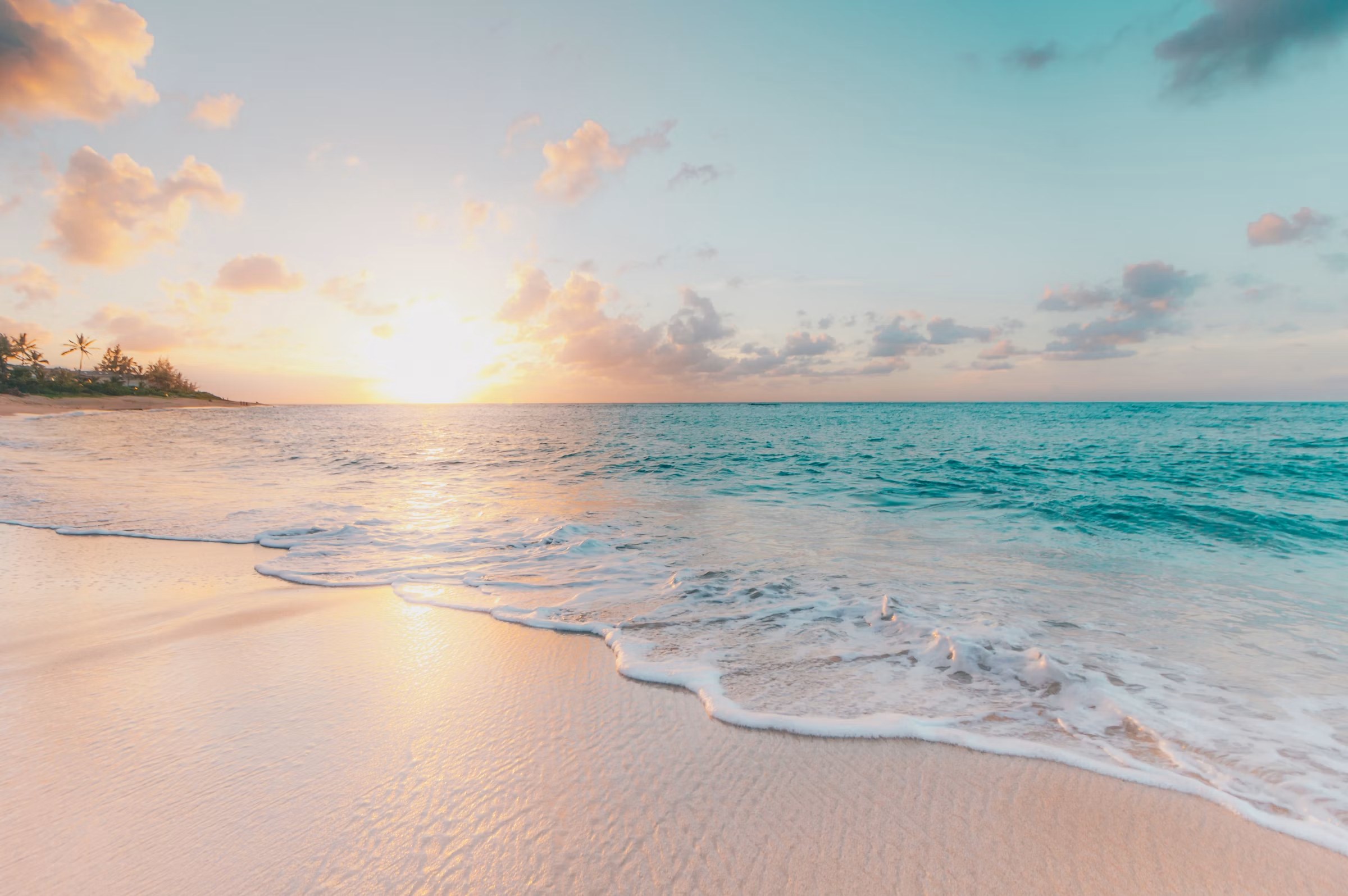 Warm coastal destination at the change of season