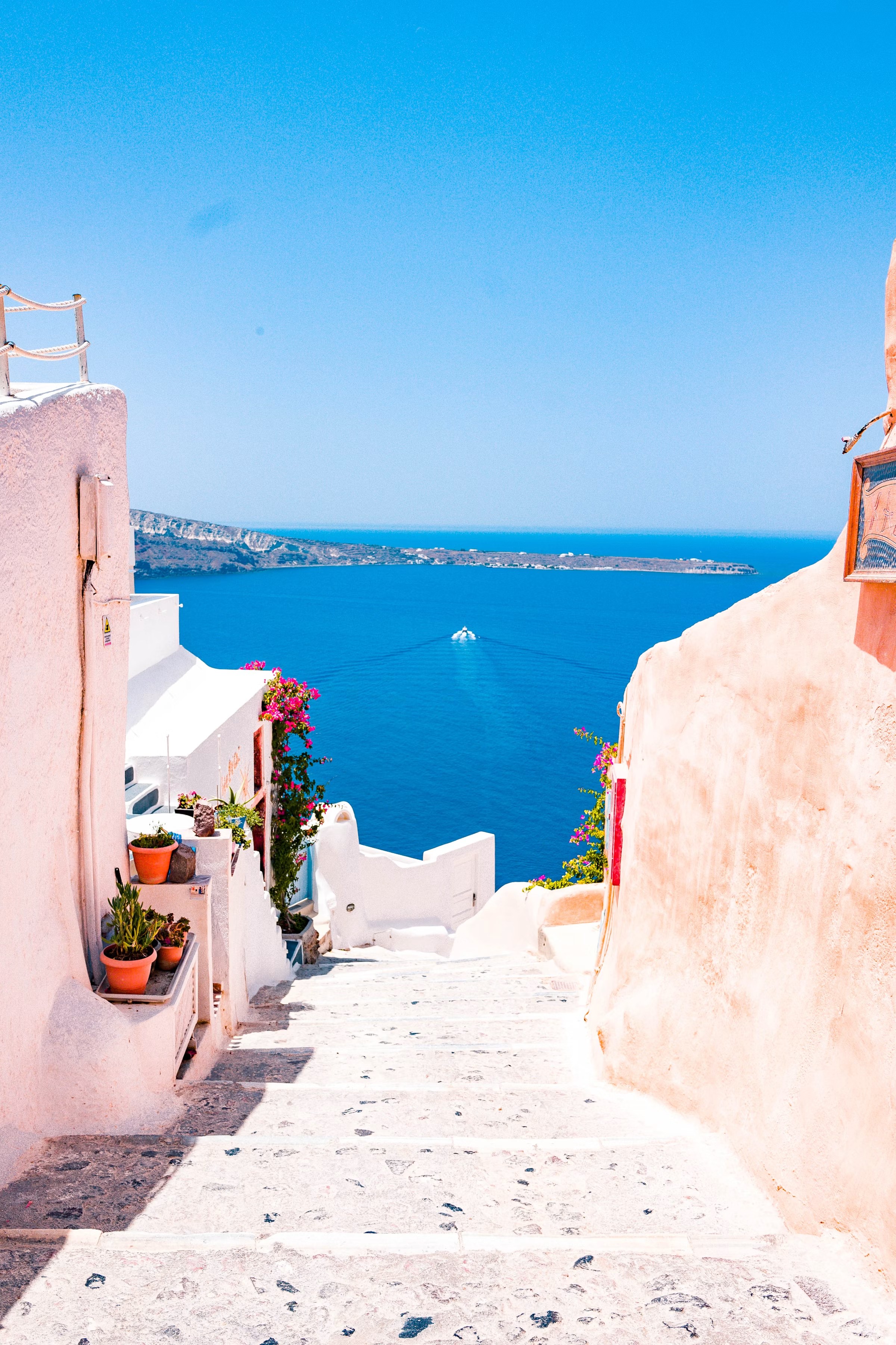 Mediterranean coastline during the summer season